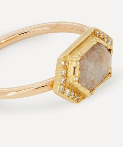 Shop Brooke Gregson 18ct Gold Diamond Geo Halo Ring