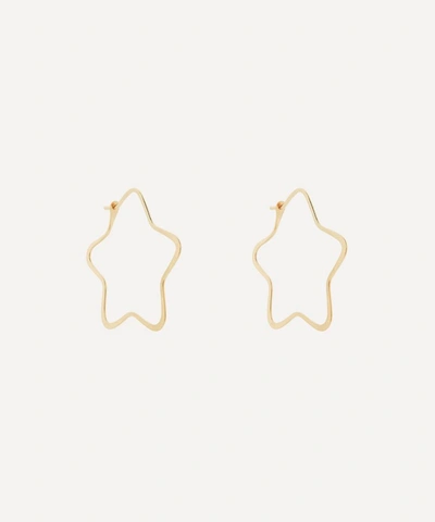 Shop Melissa Joy Manning 14ct Gold Extra Small Star Hoop Earrings