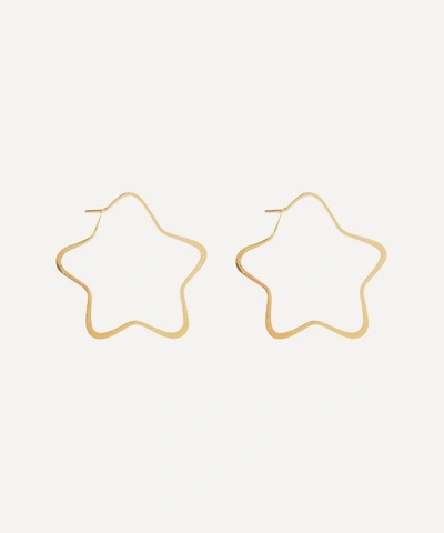 Shop Melissa Joy Manning 14ct Gold Extra Small Star Hoop Earrings