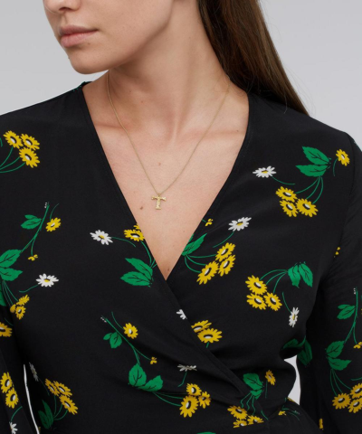 Alex Monroe Gold-plated Floral Letter T Alphabet Necklace In Gold