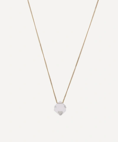 Shop Atelier Vm 18ct Gold Cristal Rock Crystal Pendant Necklace