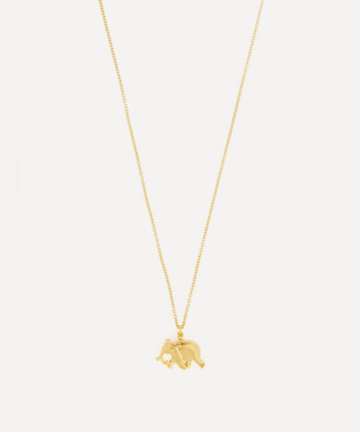 Shop Alex Monroe Gold-plated Indian Elephant Pendant Necklace