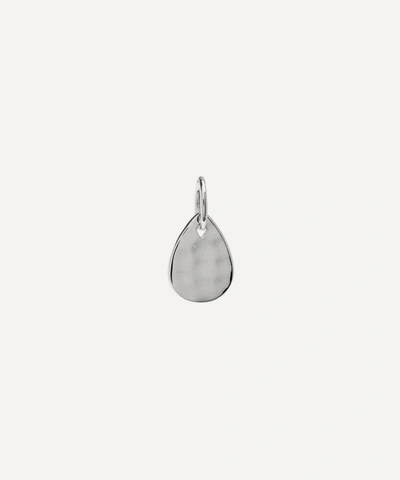 Monica Vinader Silver Ziggy Mini Petal Pendant Charm In Silver