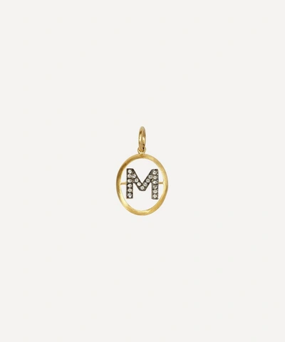 Shop Annoushka 18ct Gold M Diamond Initial Pendant