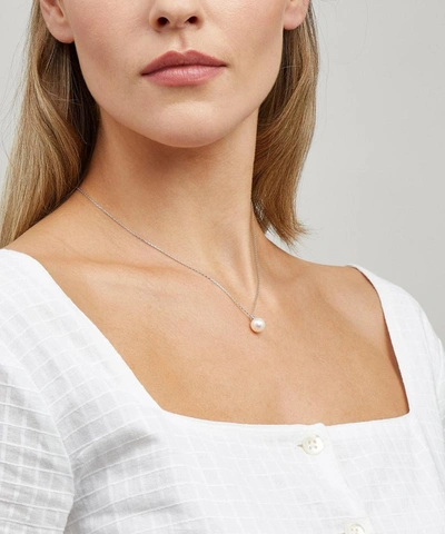 Dinny Hall 14ct White Gold Shuga Pearl And Diamond Pendant Necklace In White Gold