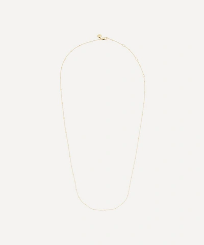 Monica Vinader Gold Plated Vermeil Silver Short Fine Beaded Chain In Gold