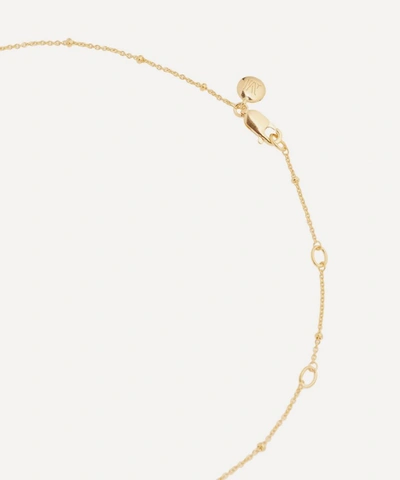Monica Vinader Gold Plated Vermeil Silver Short Fine Beaded Chain In Gold