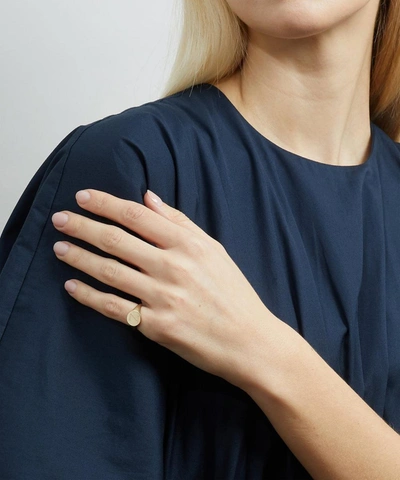 Liberty 9ct Gold Initial  Signet Ring In Gold