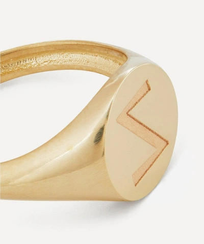 Liberty 9ct Gold Initial  Signet Ring In Gold