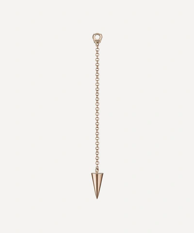 Shop Maria Tash 14ct Long Pendulum Charm With Long Spike In Rose Gold