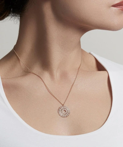 Shop Astley Clarke 14ct Gold Large Rising Sun Diamond Pendant Necklace