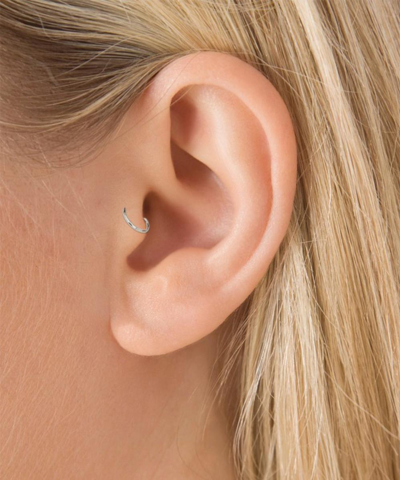 Maria Tash 6.5mm 14-karat White Gold Hoop Earring In White Gold