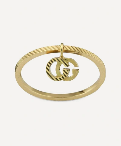 Shop Gucci 18ct Gold Gg Running Charm Ring