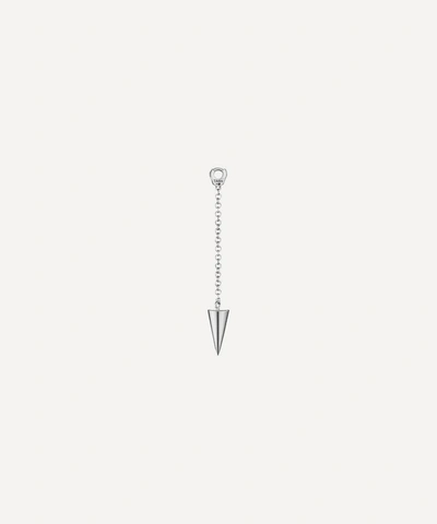 Shop Maria Tash 14ct Short Pendulum Charm With Long Spike In White Gold