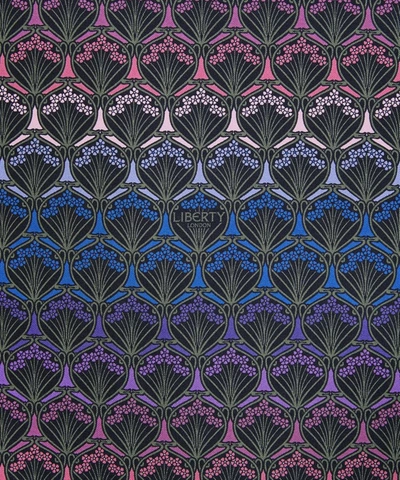 Liberty London Dusk Iphis 45 X 45cm Silk Twill Scarf In Purple