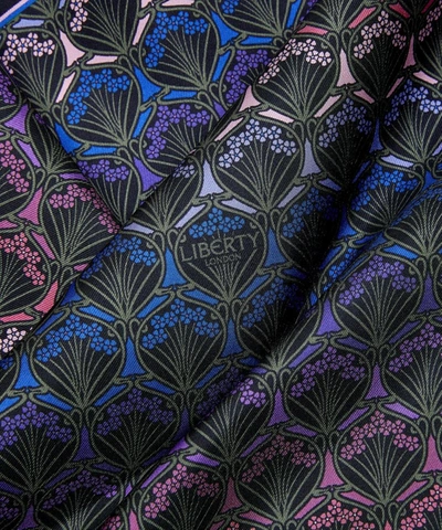 Liberty London Dusk Iphis 45 X 45cm Silk Twill Scarf In Purple