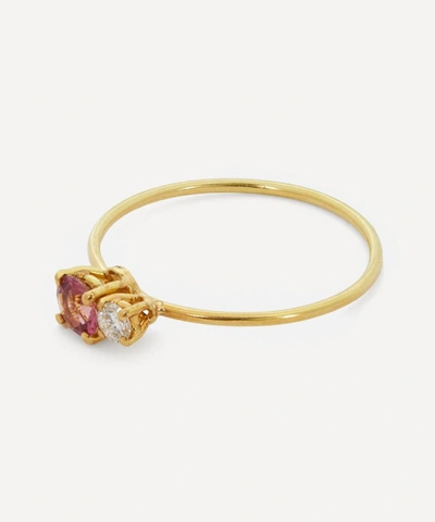 Shop Atelier Vm 18ct Gold Principesca Diamond And Rose Tourmaline Ring