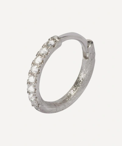 Annoushka 18ct White Gold Dusty Diamonds Large Hoop Earring In White Gold