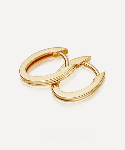 Shop Astley Clarke Gold Plated Vermeil Silver Linia Oval Hoop Earrings