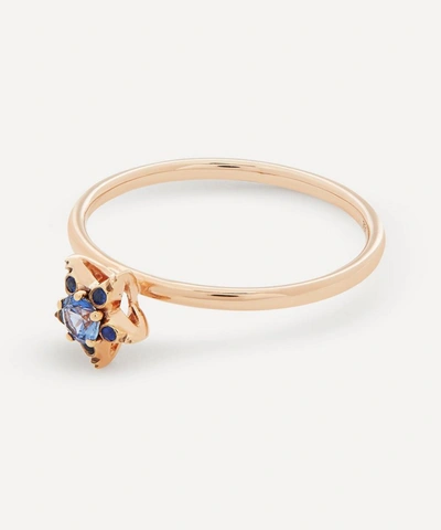 Shop Selim Mouzannar 18ct Rose Gold Istanbul Small Blue Sapphire Star Ring