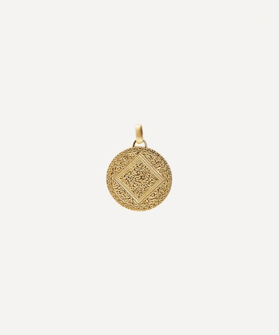 Monica Vinader Gold Plated Vermeil Silver Mini Marie Pendant Charm In Gold Vermeil