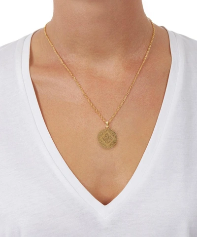 Monica Vinader Gold Plated Vermeil Silver Mini Marie Pendant Charm In Gold Vermeil