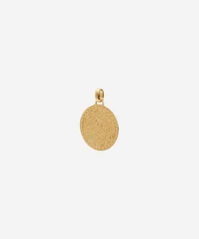 Monica Vinader Gold Plated Vermeil Silver Mini Marie Pendant Charm In Gold Vermeil