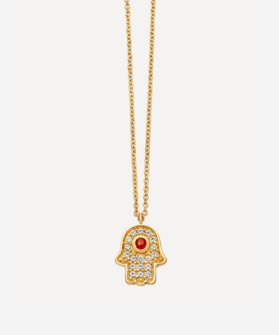 ASTLEY CLARKE ASTLEY CLARKE GOLD PLATED VERMEIL SILVER BIOGRAPHY MINI HAMSA PENDANT NECKLACE 000569608