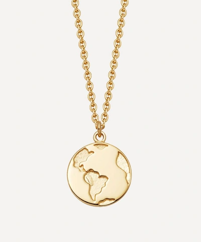 ASTLEY CLARKE ASTLEY CLARKE GOLD PLATED VERMEIL SILVER BIOGRAPHY EARTH PENDANT NECKLACE 000717191
