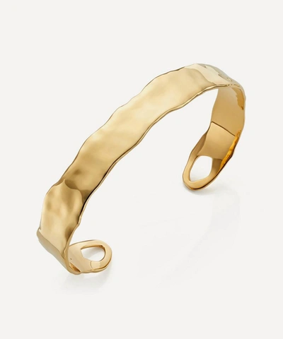 Shop Monica Vinader Gold Plated Vermeil Silver Siren Muse Thin Cuff Bracelet