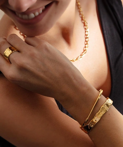 Monica Vinader Siren Muse 18ct Gold Vermeil On Sterling Silver Cuff Bracelet In Gold