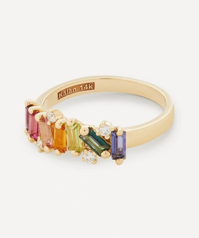 Suzanne Kalan Gold Fireworks Multi-stone Ring In Gold