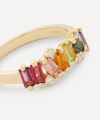 Suzanne Kalan Gold Fireworks Multi-stone Ring In Gold