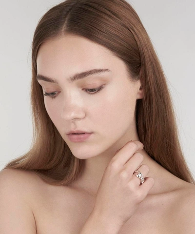 Shaun Leane Silver Hook Chain Ring In Silver