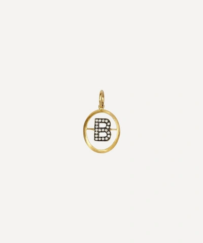 Shop Annoushka 18ct Gold B Diamond Initial Pendant