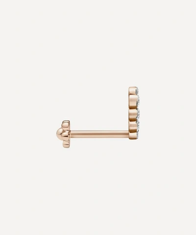 MARIA TASH MARIA TASH 18CT 6.5MM INVISIBLE SET DIAMOND DEMI ETERNITY THREADED STUD EARRING 000713704