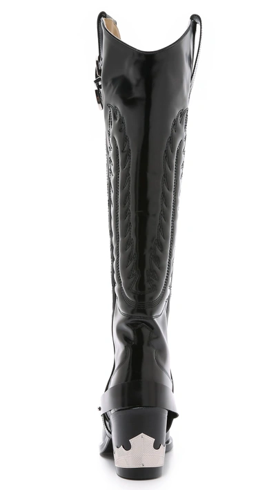 Shop Toga Tall Cowboy Boots In Black