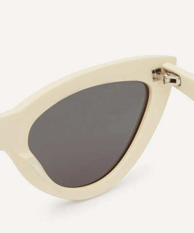 Shop Celine Cat-eye Sunglasses In Ivory