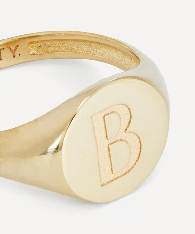 Liberty 9ct Gold Initial  Signet Ring In Gold