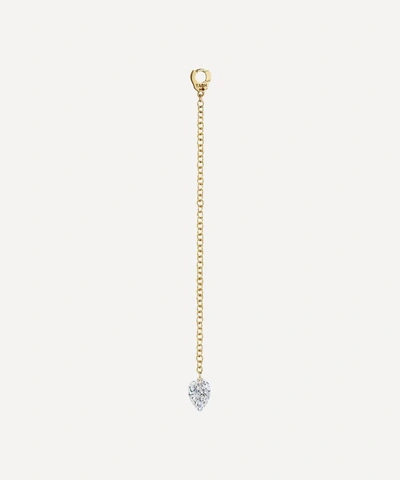 Shop Maria Tash 18ct Long Pear Diamond Pendulum Charm In Gold