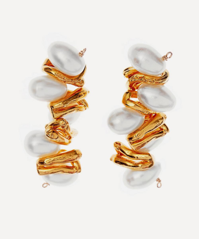 Shop Alighieri Gold-plated The Calliope Pearl Drop Earrings