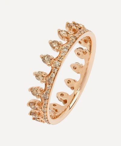 Shop Annoushka 18ct Rose Gold Crown Brown Diamond Ring