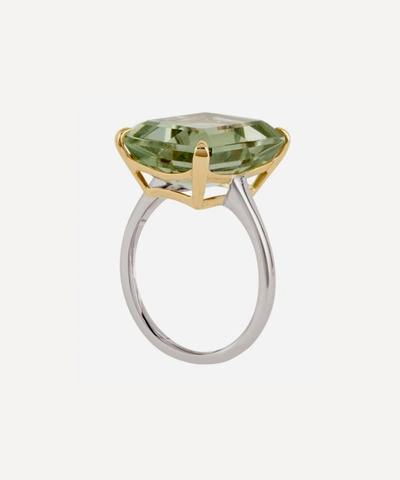 Shop Dinny Hall Silver And Gold Amica Green Amethyst Ring