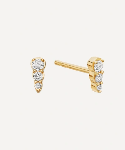 Shop Astley Clarke 14ct Gold Mini Interstellar Diamond Stud Earrings
