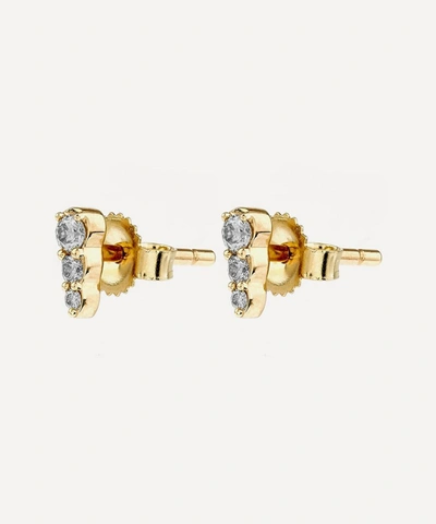 Shop Astley Clarke 14ct Gold Mini Interstellar Diamond Stud Earrings