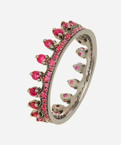 Shop Annoushka 18ct White Gold Ruby Crown Ring
