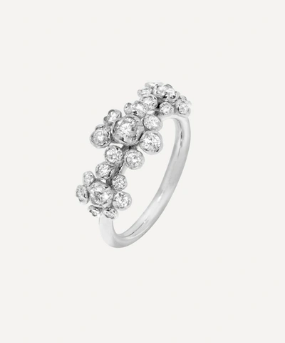 Shop Annoushka 18ct White Gold Marguerite Triple Diamond Flower Ring