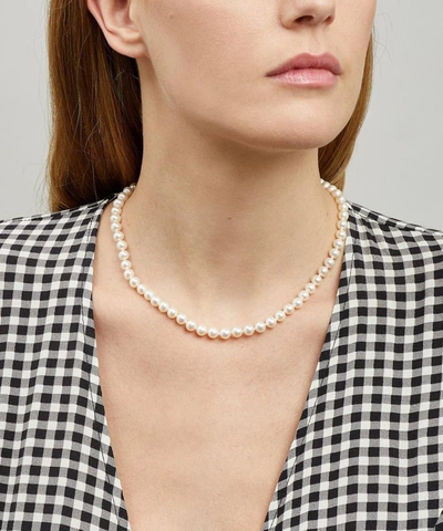 Kojis Freshwater Pearl Necklace In White Gold