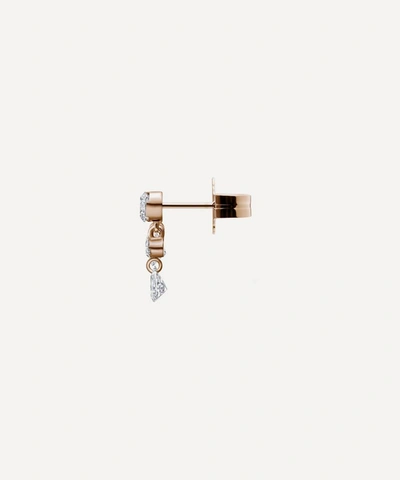 MARIA TASH MARIA TASH 18CT 11MM INVISIBLE SET DIAMOND CRESCENDO BAR STUD EARRING LEFT 000713717