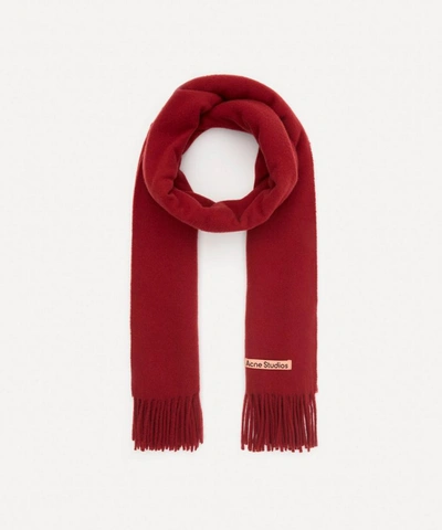 Shop Acne Studios Canada New Wool Scarf In Cherry Red